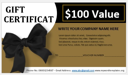 Free Gift Certificate Template 05