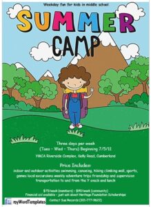 Camp Flyer Templates - My Word Templates