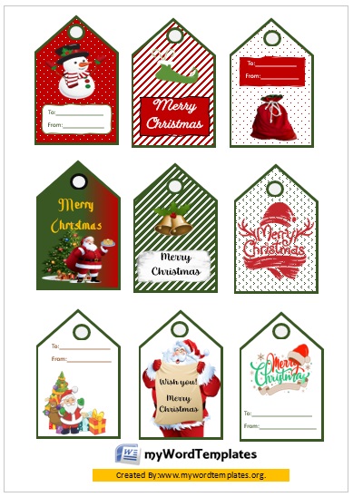 Gift Tag Templates - My Word Templates