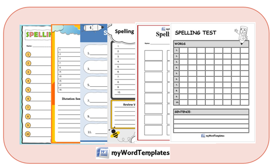 Spelling Test Templates