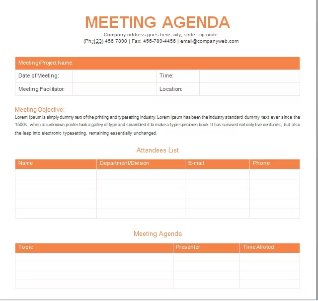 Meeting agenda template 05