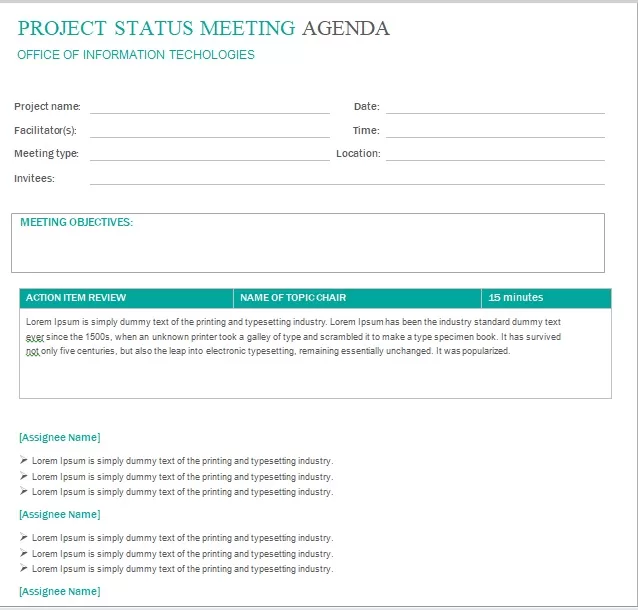 Meeting agenda template 07