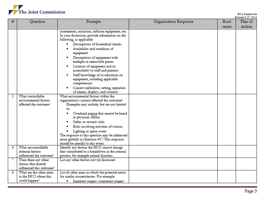 Root Cause Analysis Template 07