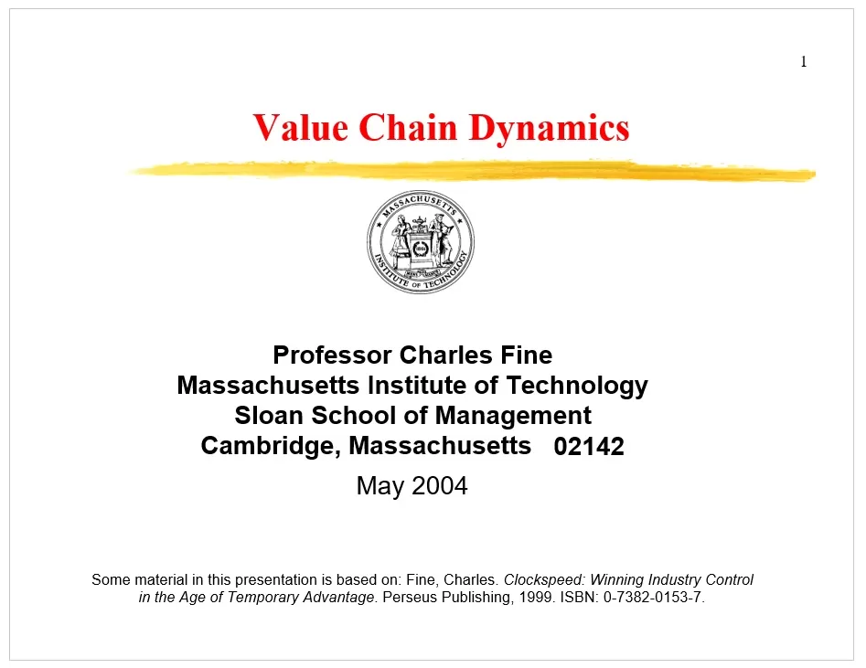 Value Chain Analysis Report Template 02