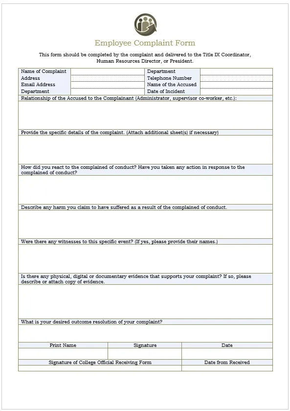employee complaint form 03